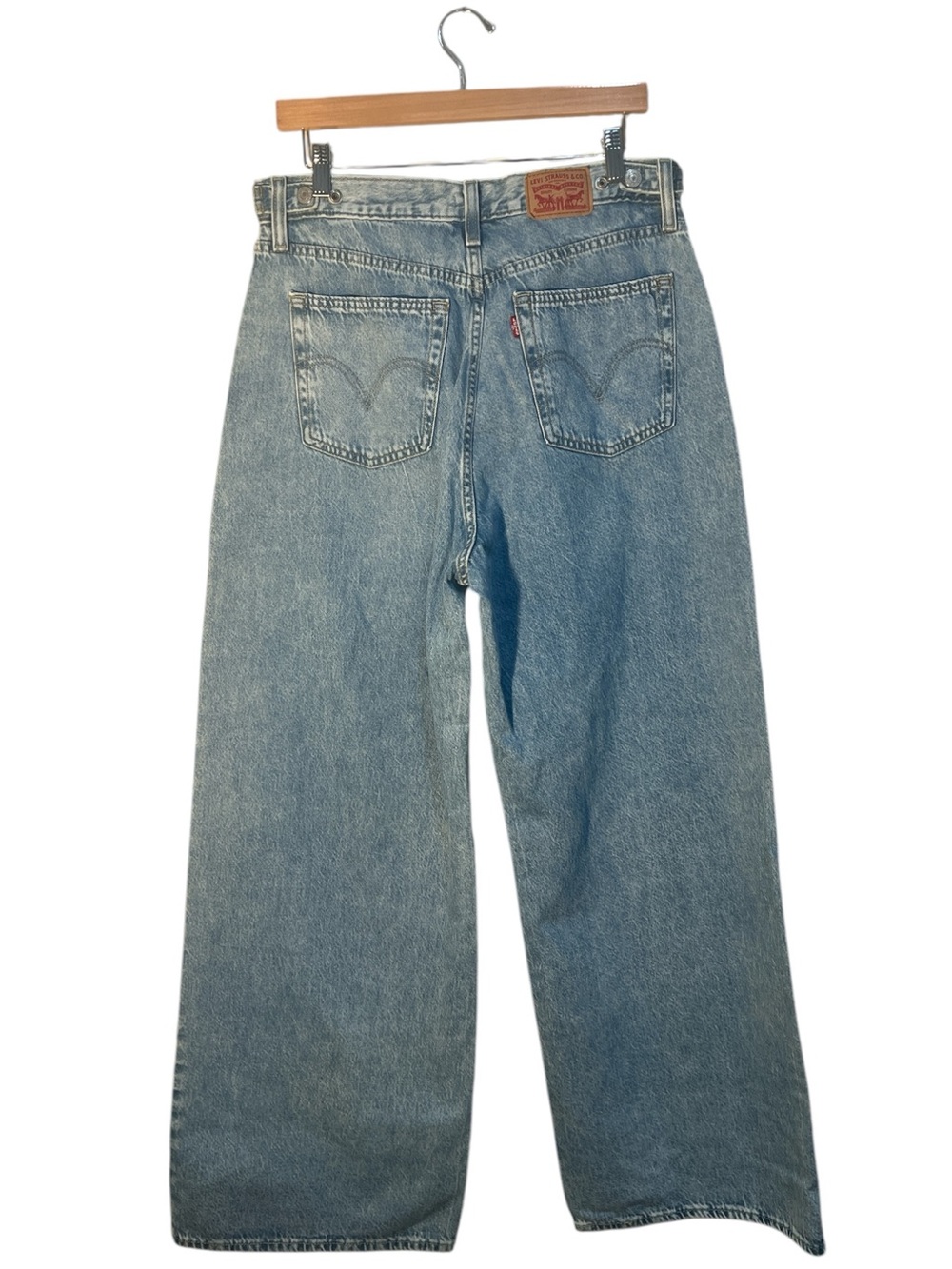 Levi’s Cinch Baggy Jeans Women’s Light Wash Wide Leg High Rise size 31 - Picture 2 of 4